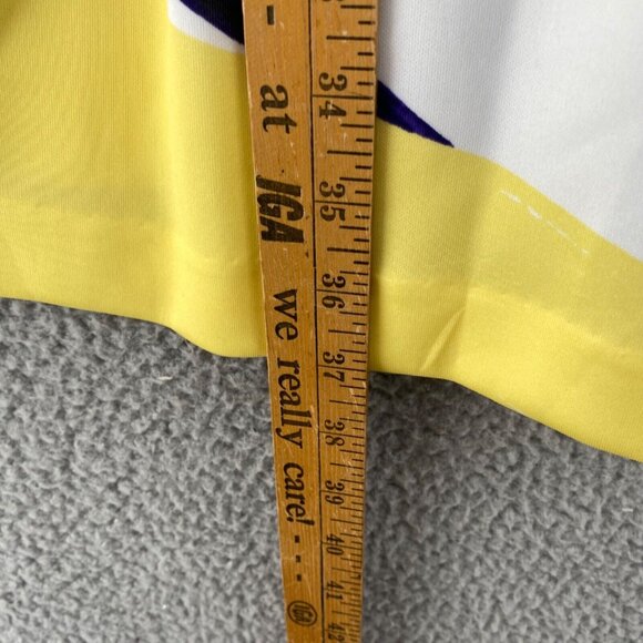 Vince Camuto Dress Womens 10 Blue Multi Abstract Panel Fit & Flare Halter Scuba - Picture 14 of 15